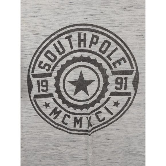 Y2K Southpole Logo T-Shirt Gray Men's Size Large - Picture 2 of 7